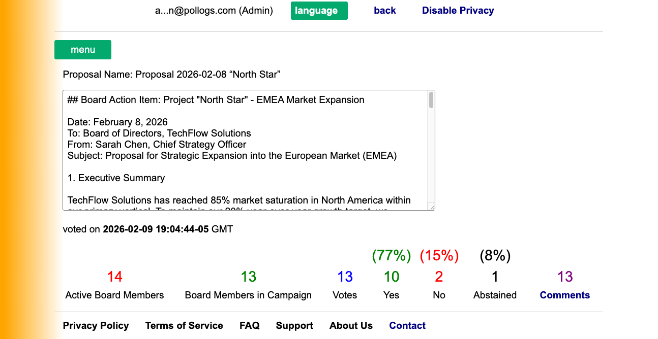 Admin Campaign Dashboard View