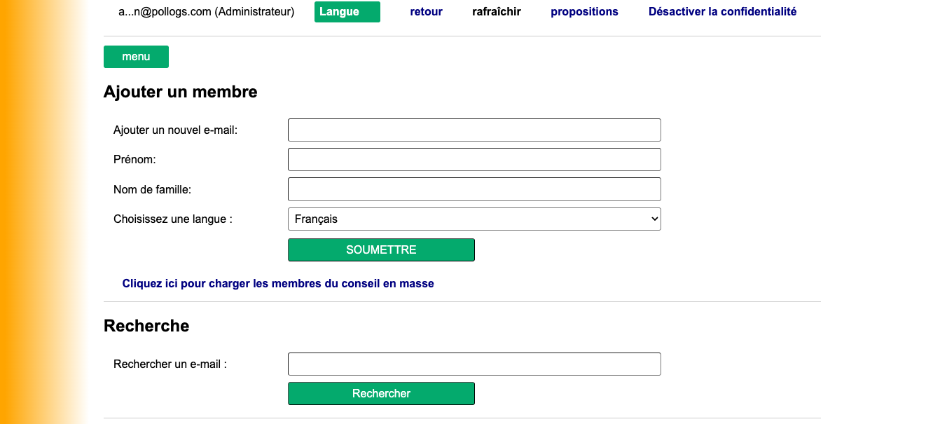 Tableau de bord du personnel