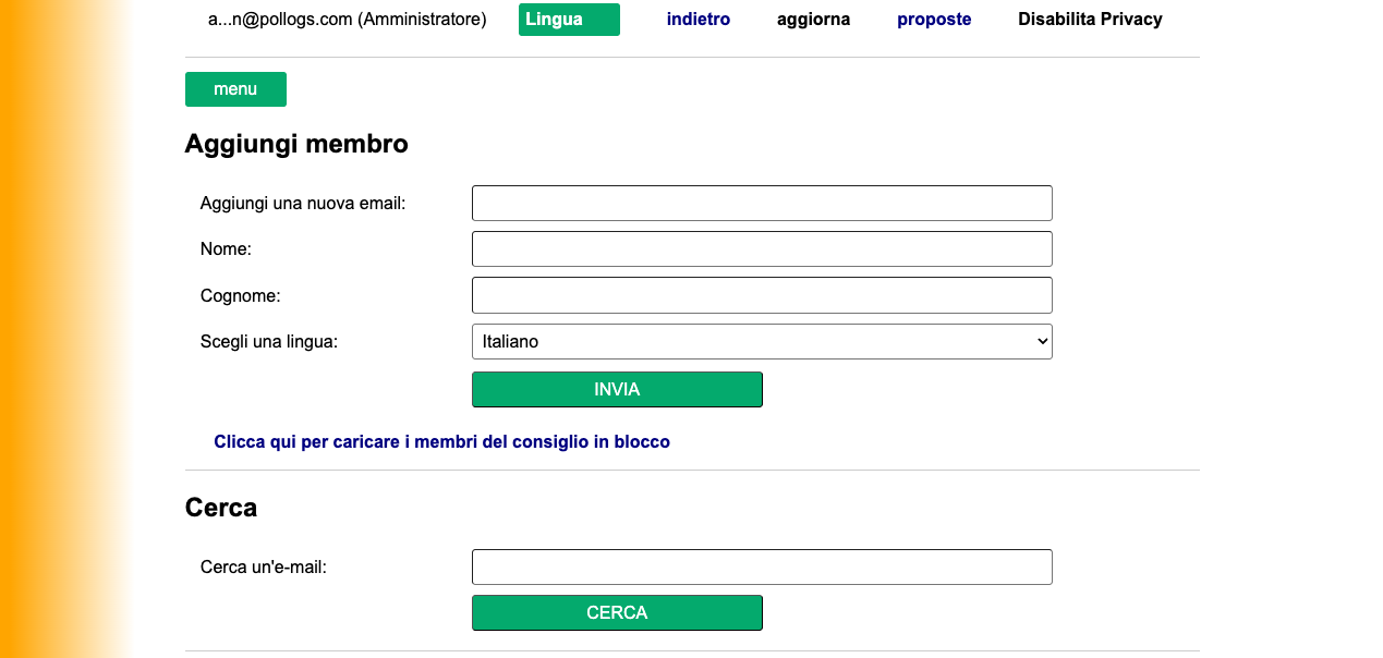 Dashboard del Personale