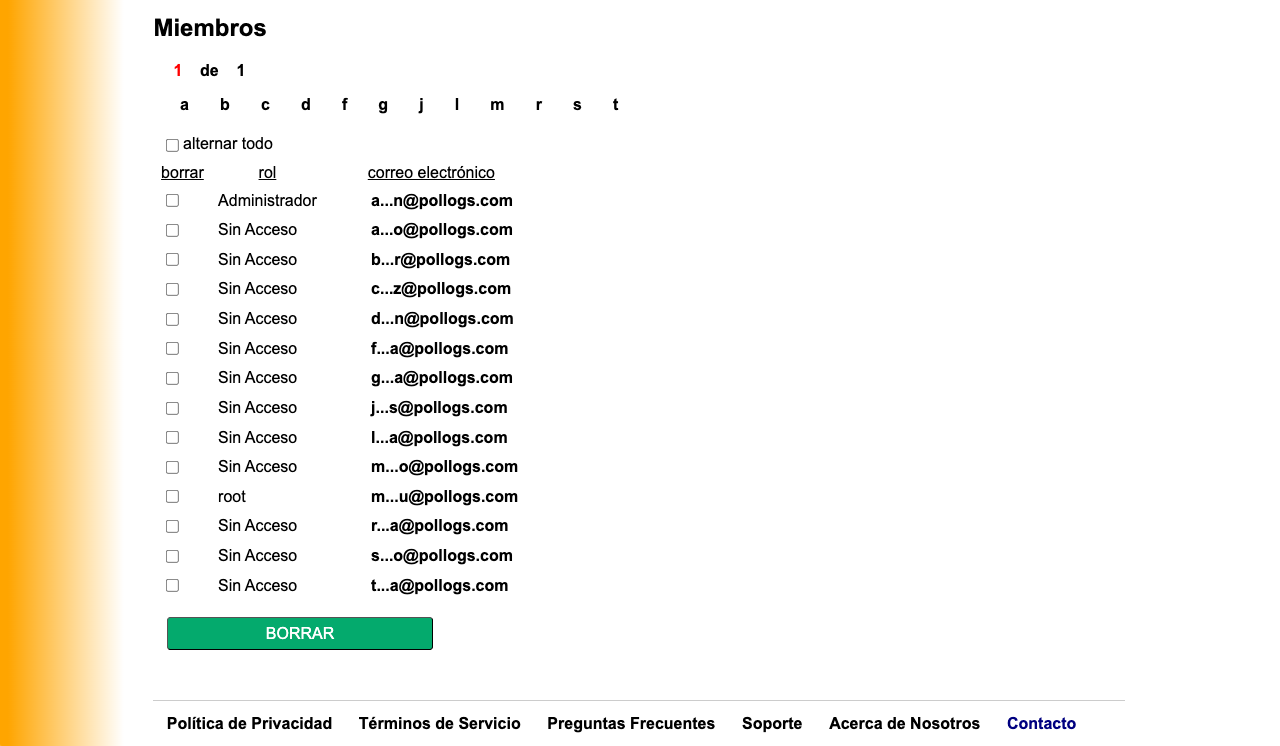 Panel de Control de Personal (Continuación)