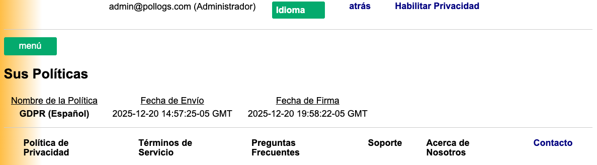 Panel de Mis Políticas