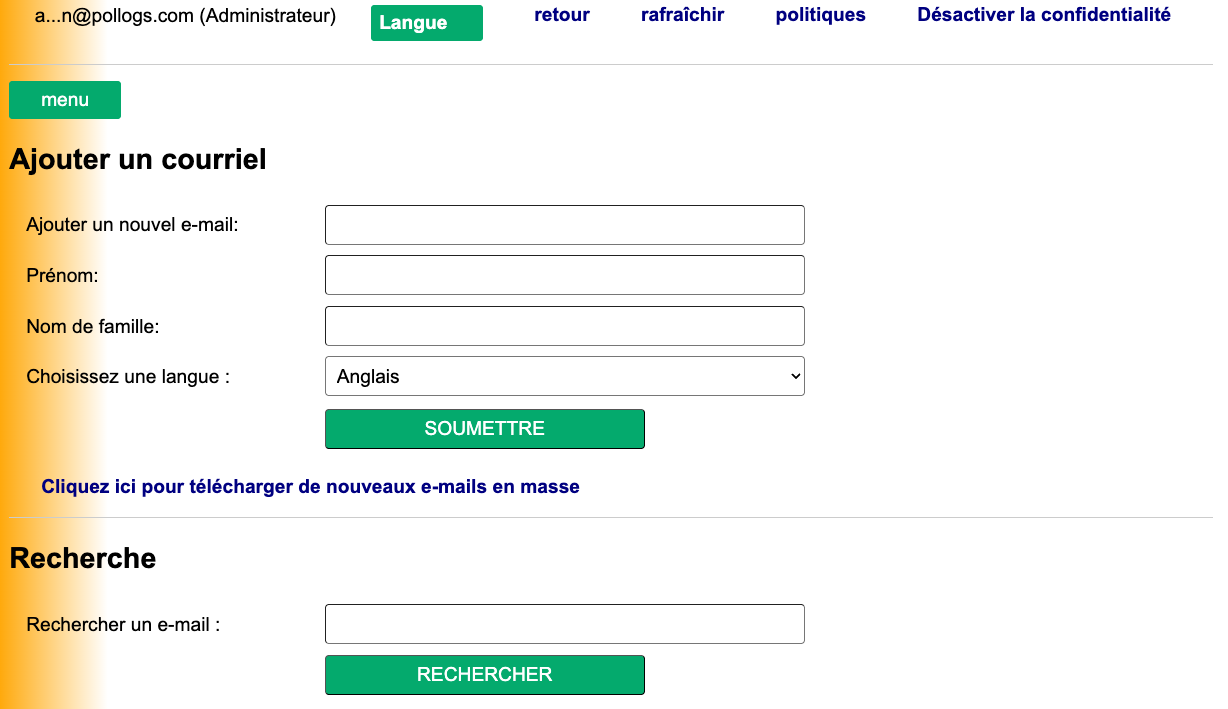 Tableau de bord du personnel