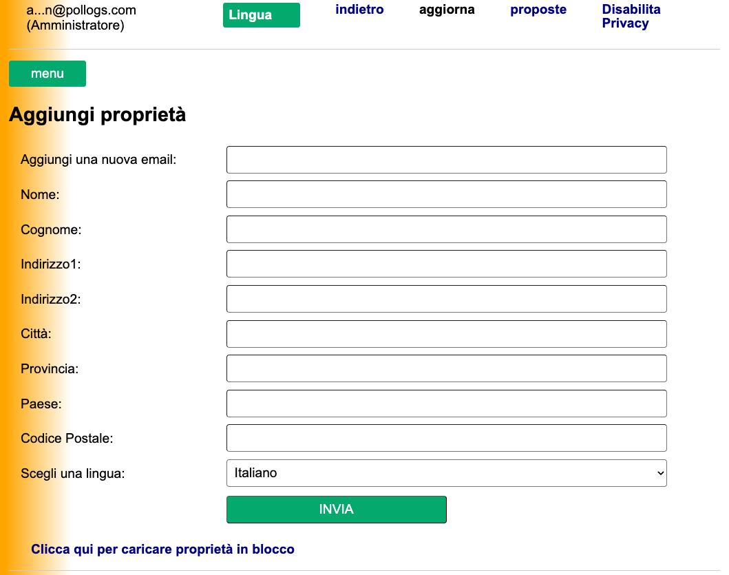 Dashboard Proprietà
