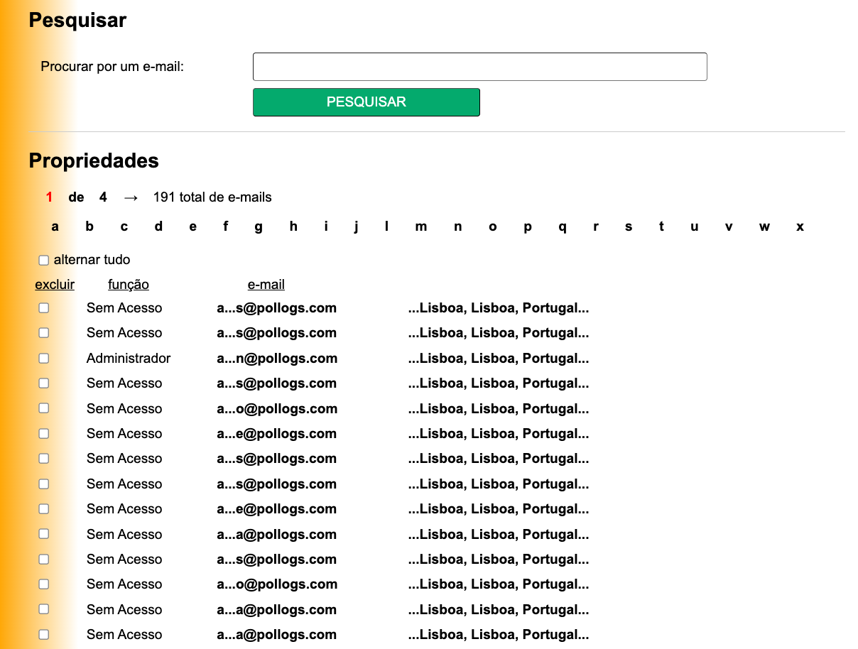 Continuação do Painel de Propriedades