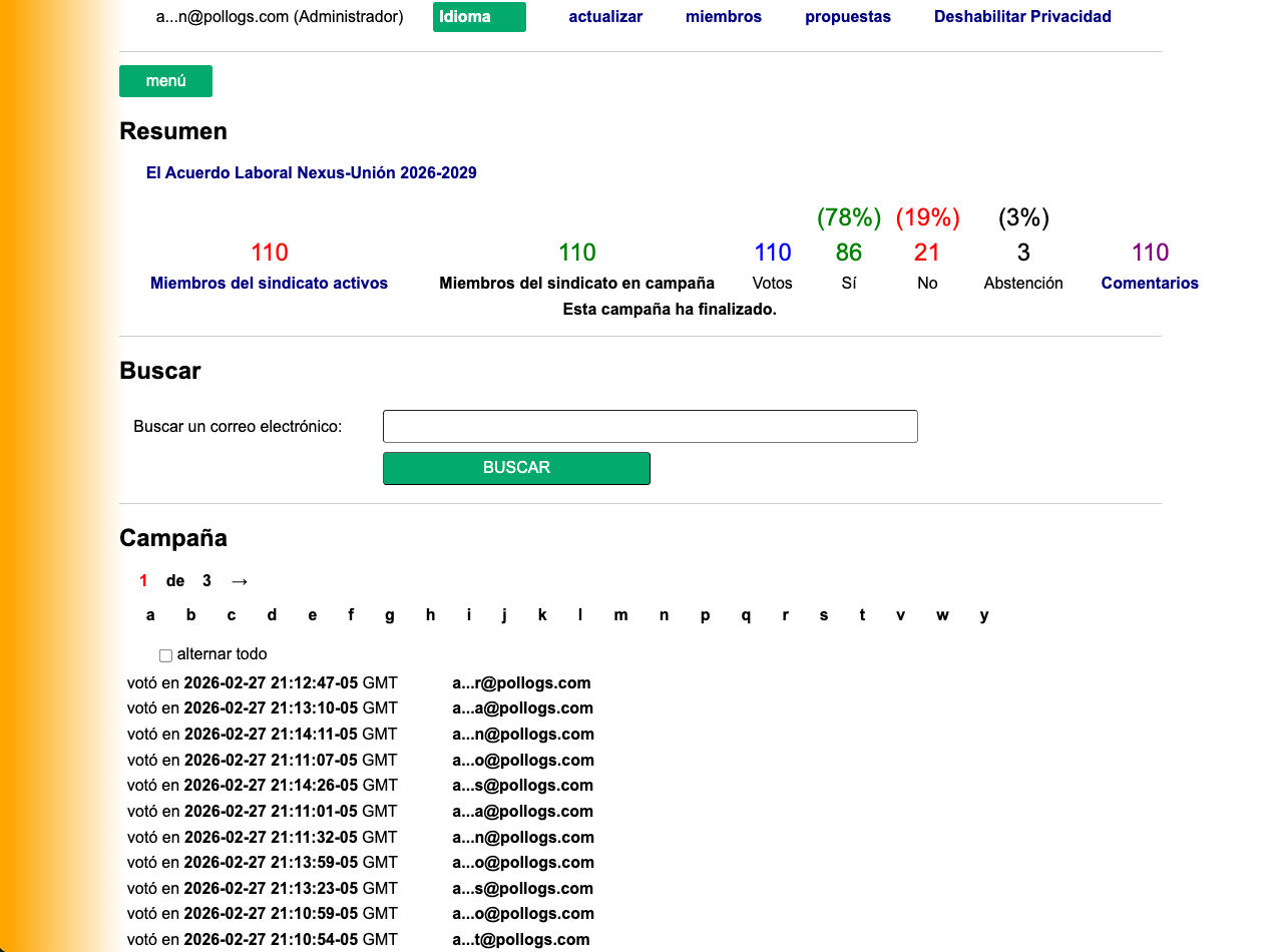Panel de la Campaña